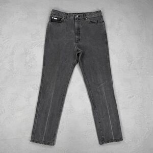 Vintage LEE Straight Leg Faded Black Denim Jeans Fit 34 x 32